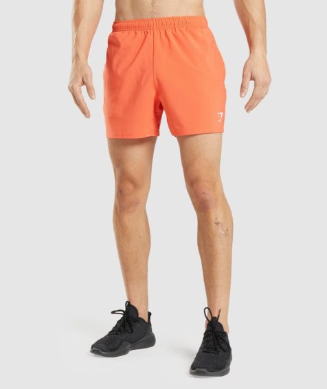 Men's Gymshark Arrival 5" Shorts Orange | NZ 4KDUAW